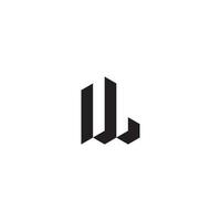 UL geometric and futuristic concept high quality logo design vector