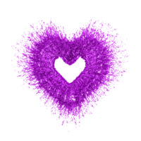 un' delicato e effimero viola caramella cuore su un' trasparente sfondo png
