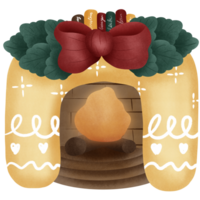 cute Christmas fireplace png