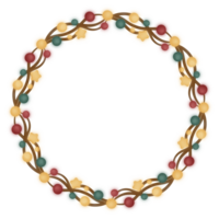 Christmas light wreath png