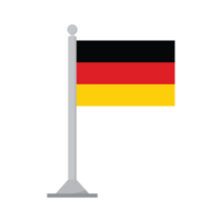 Flagge von Deutschland auf Fahnenstange isoliert png