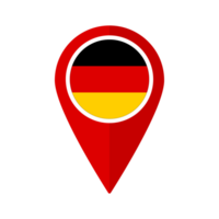 drapeau de Allemagne drapeau sur carte localiser icône isolé rouge Couleur png