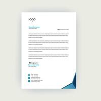 Simple and creative letterhead design template vector