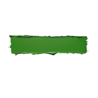 AI Generative green paint splashes strip on transparent background PNG image