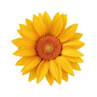 AI Generative yellow gerber daisy on transparent background PNG image