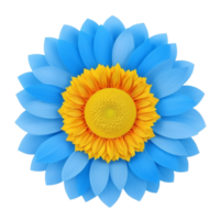 ai generativo bellissimo blu e giallo fiore su trasparente sfondo png Immagine