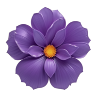 AI Generative purple dahlia flower isolated on transparent background PNG image