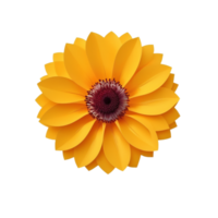 AI Generative yellow gerber daisy on transparent background PNG image