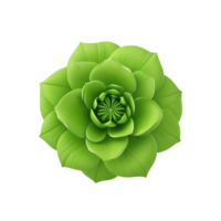 AI Generative green rose flower on transparent background PNG image