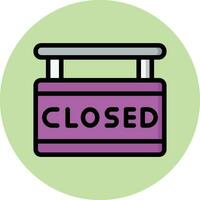 Closed Vector Icon Design Illustration