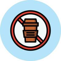 No Coffee Vector Icon Design Illustration