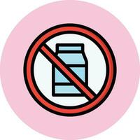 No Milk Vector Icon Design Illustration