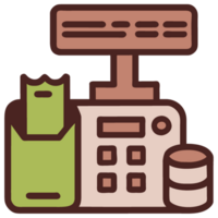 Calculator or cash register icon png