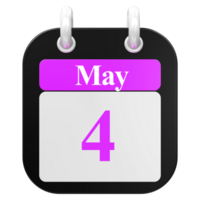 icon calendar 3D Rendering png