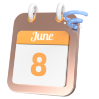 icône calendrier 3d le rendu png