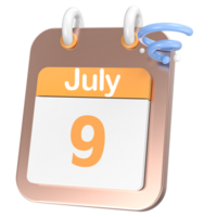 icône calendrier 3d le rendu png