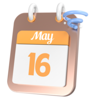 icône calendrier 3d le rendu png