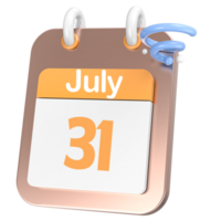 icon calendar 3D Rendering png