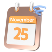 icône calendrier 3d le rendu png