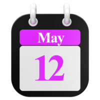 icon calendar 3D Rendering png