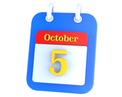 icon calendar 3D Rendering png