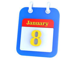 icoon kalender 3d renderen png