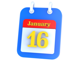 icône calendrier 3d le rendu png