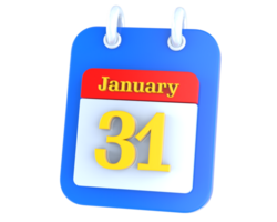 icon calendar 3D Rendering png