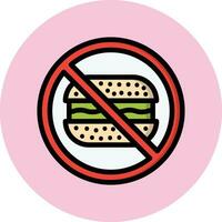 No Food Vector Icon Design Illustration