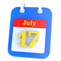 icône calendrier 3d le rendu png