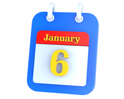 icône calendrier 3d le rendu png