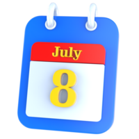 icon calendar 3D Rendering png