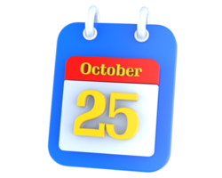 icon calendar 3D Rendering png