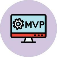 ilustración de diseño de icono de vector mvp