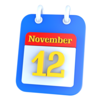 icône calendrier 3d le rendu png