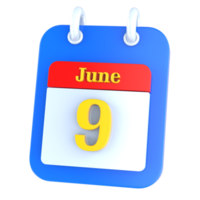 icon calendar 3D Rendering png