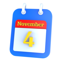 icon calendar 3D Rendering png