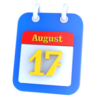 icon calendar 3D Rendering png