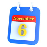 icon calendar 3D Rendering png