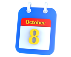 icon calendar 3D Rendering png