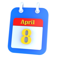 Symbol Kalender 3d Rendern png