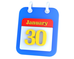 icône calendrier 3d le rendu png