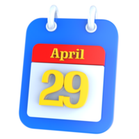 icon calendar 3D Rendering png