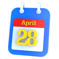 icoon kalender 3d renderen png