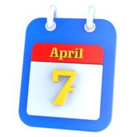 icoon kalender 3d renderen png