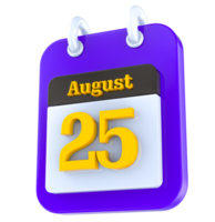 calendario 3d día icono png