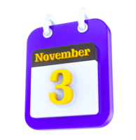 November Kalender 3d Tag 3 png