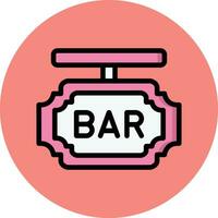 Bar Board Vector Icon Design Illustration