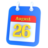 icon calendar 3D Rendering png