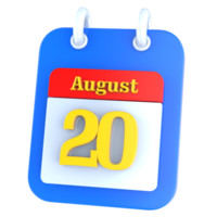 icon calendar 3D Rendering png